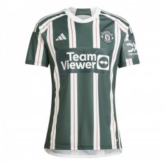 adidas Manchester United Away Shirt 2023 2024 Adults Green/White