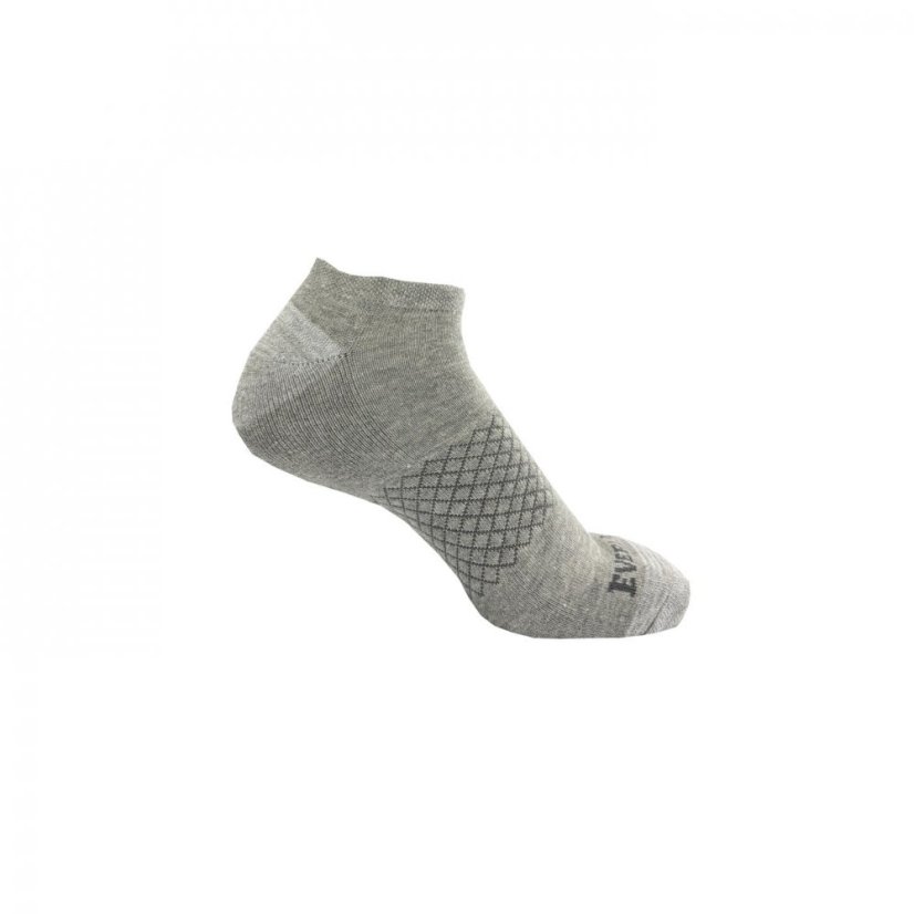 Everlast 6 Pack Trainers Socks Mens Grey Hung