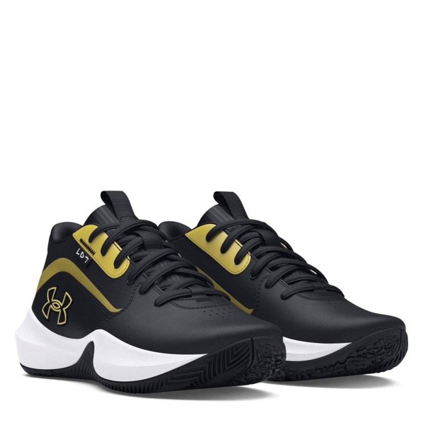 Under Armour Armour Ua Gs Lockdown 7 Basketball Trainers Boys Black/Gold