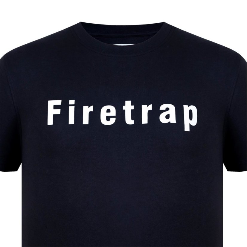 Firetrap Large Logo T Shirt Mens Black