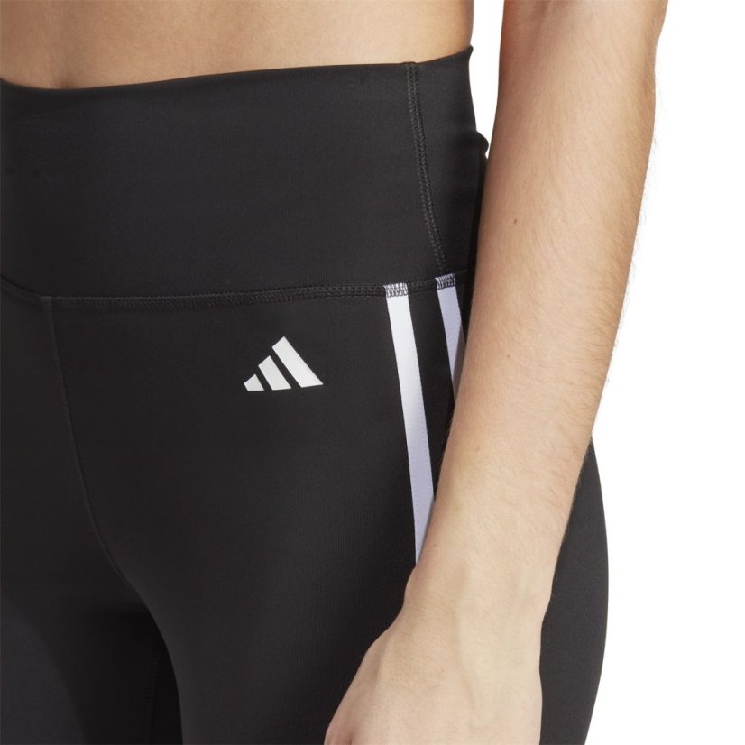 adidas Train Essentials 3-Stripes High Waisted Three Quarter Leggings Black