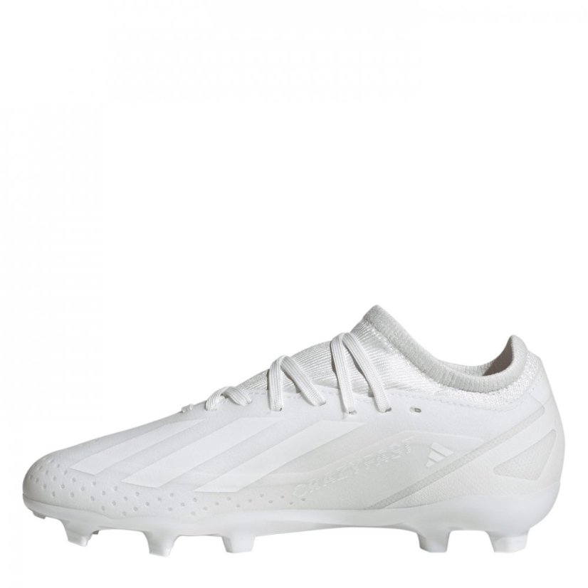 adidas X Crazyfast League Junior Firm Ground Boots White/White