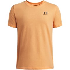 Under Armour UA Sportstyle Boys Short Sleeve Orange/Black