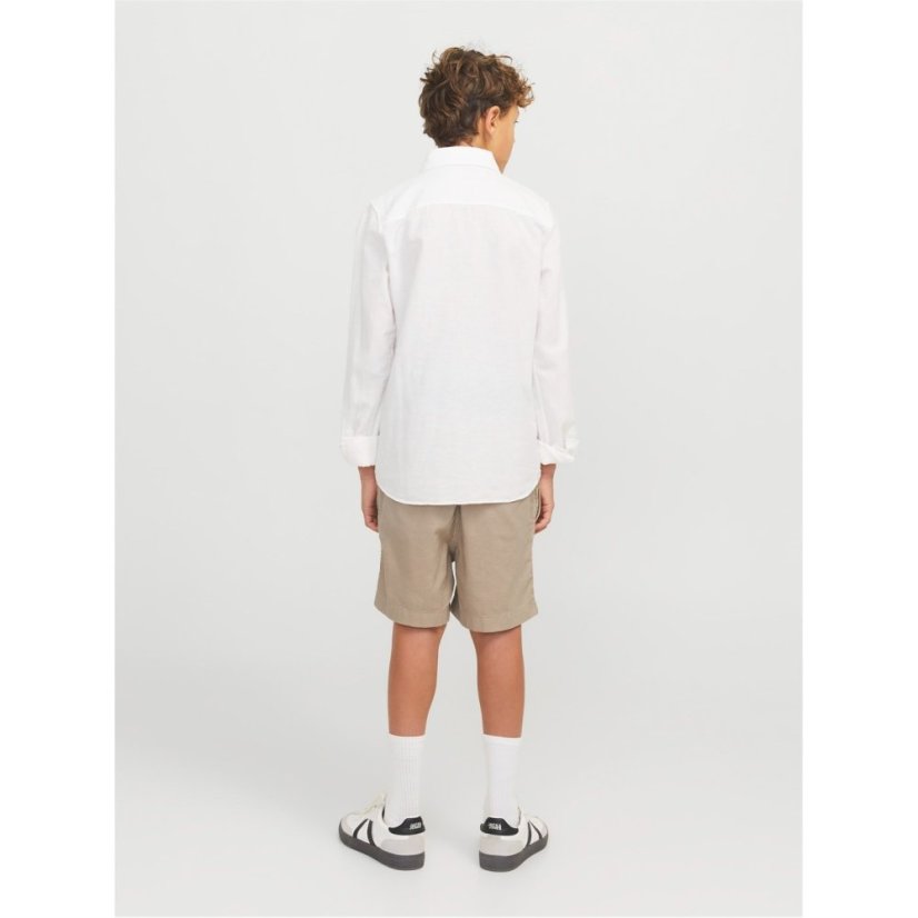 Jack and Jones Kids' Linen Woven Tracksuit Shorts Crockery