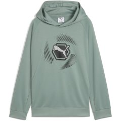 Puma Unisex Kids' Overhead Hoodie Green Moon