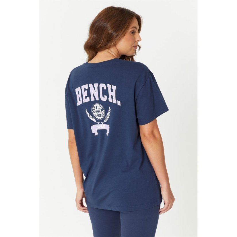 Bench Ladies Varsity T-shirt Navy