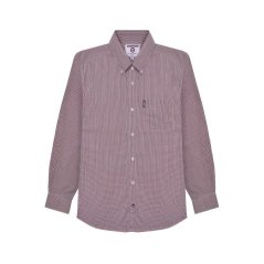 Lambretta Sleeve Gingham Check Shirt Mustard/Nvy/Wht