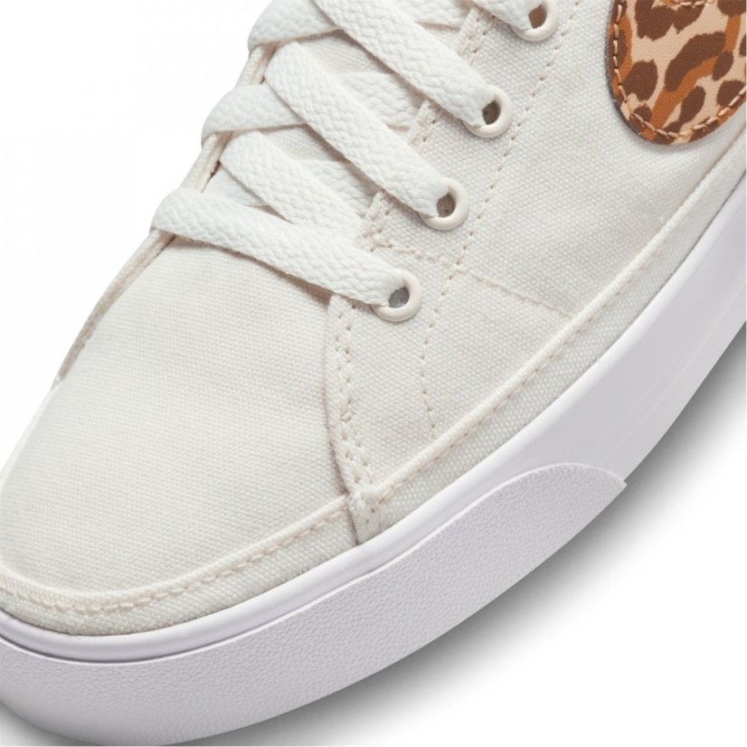 Nike Court Legacy Canvas Women'S Shoes Trainers Womens White/Leopard