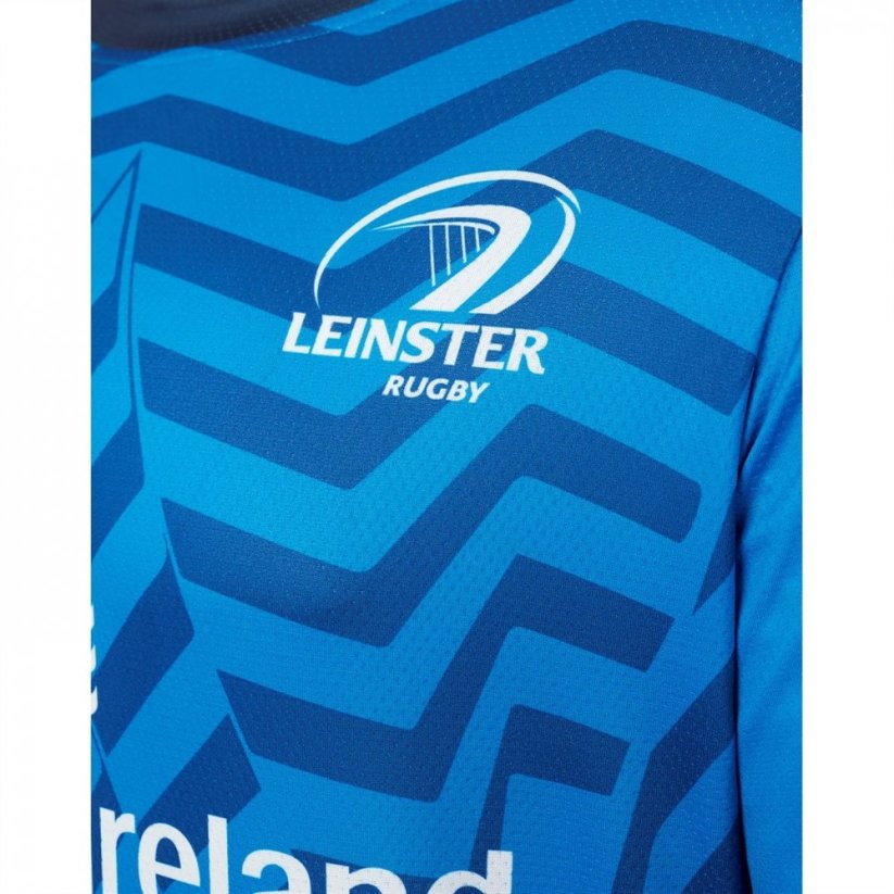 Castore Leinster Long Sleeve Rugby Training T Shirt 2023 2024 Mid Blue