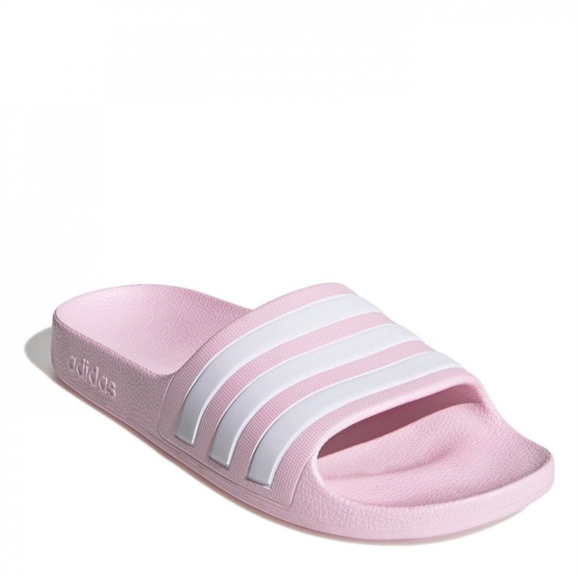 adidas Adilette Aqua Slides Junior Pink/White