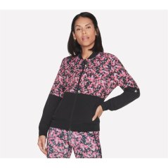 Skechers Skechweave Fantasy Fields Midweight Bomber Jacket Black/Red/Blue