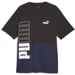 Puma POWER Colorblock Tee Black/Navy