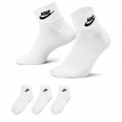 Nike Everyday Essential Ankle Socks (3 Pairs) White/Black