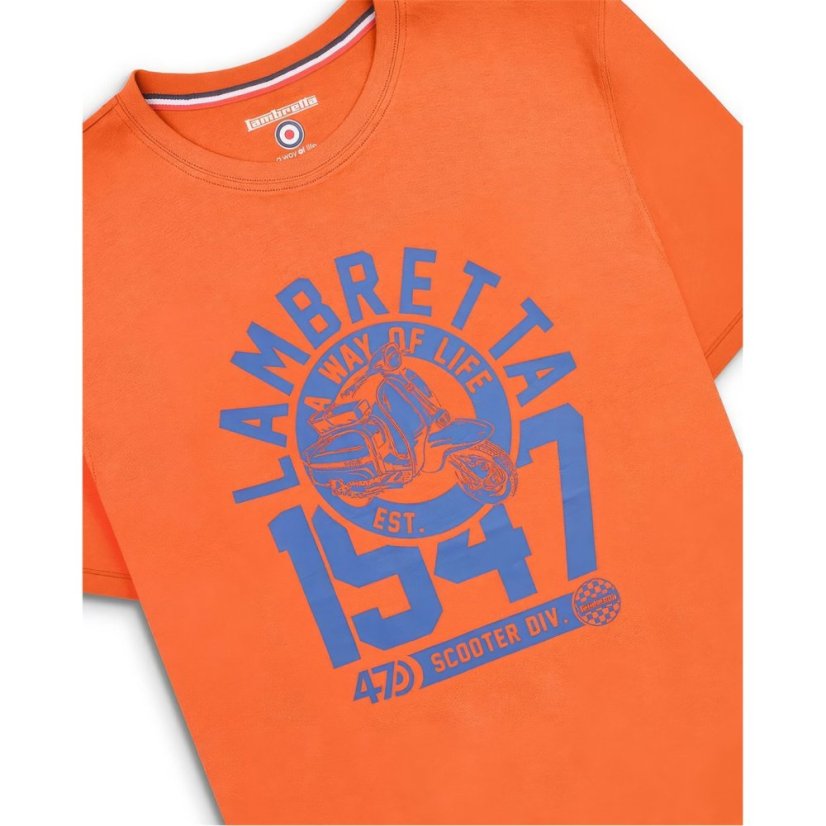 Lambretta Tee Burnt Orange