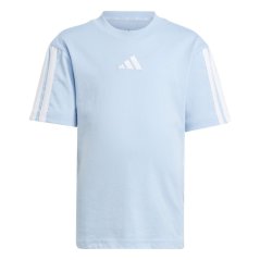 adidas 3S Essentials T Shirt Infants Glow Blue
