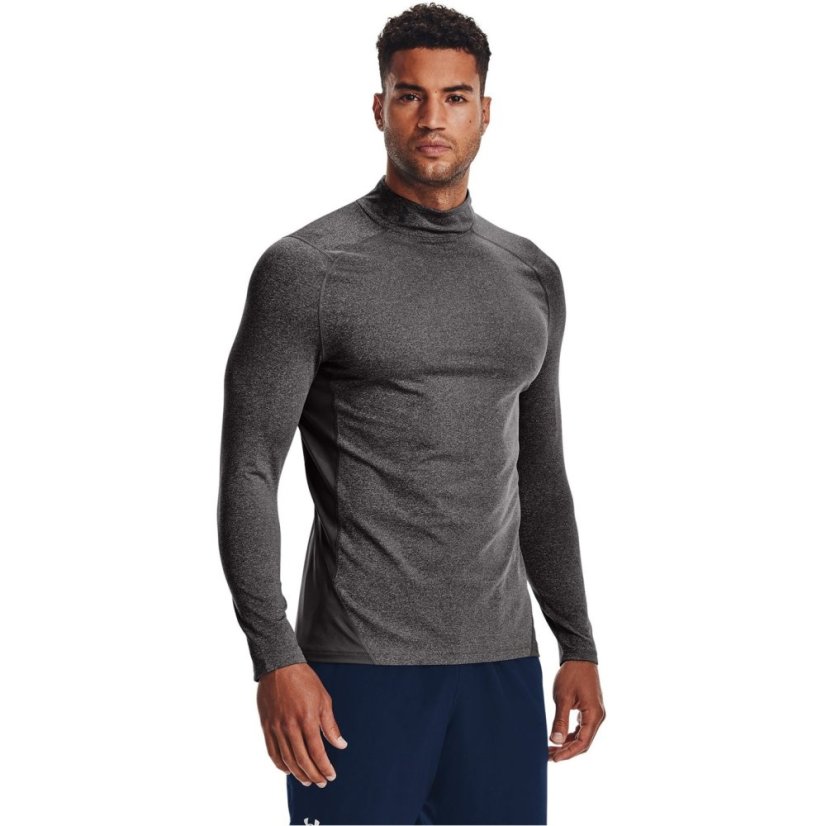 Under Armour Men's Fitted Mock Baselayer Top Gray