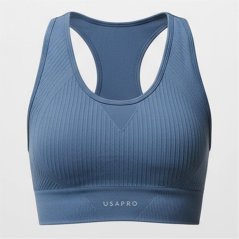 USA Pro UP Seamless Crop Sports Bra Storm