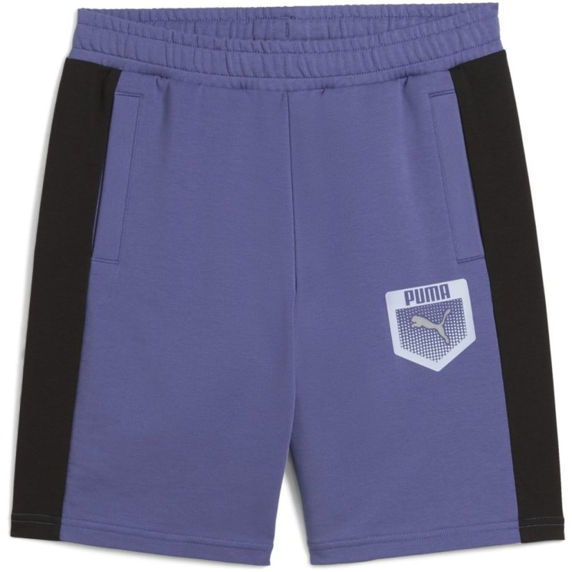 Puma Unisex Kids' Fleece Jogger Shorts Blue Crystal
