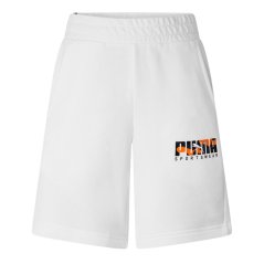 Puma Men's Key Camo Graphic Fleece Jogger Shorts Puma White