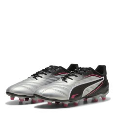 Puma King Pro Womens Firm Ground Football Boots Silver/Black