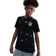Nike Atletico Madrid Crest T-Shirt Juniors Black