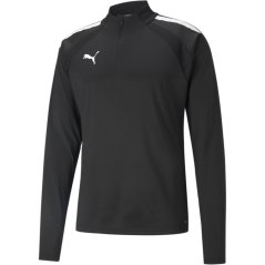 Puma Teamliga quarter Zip Top Fleece Mens Black