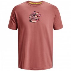 Under Armour Armour Ua Curry Comic Fill Ss T-Shirt Mens Red Fusion