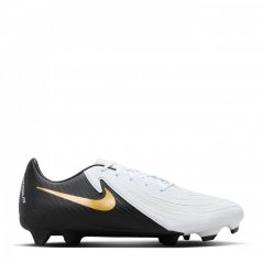 Nike Phantom GX II Academy Firm Ground Football Boots Adults White/Blk/Gold