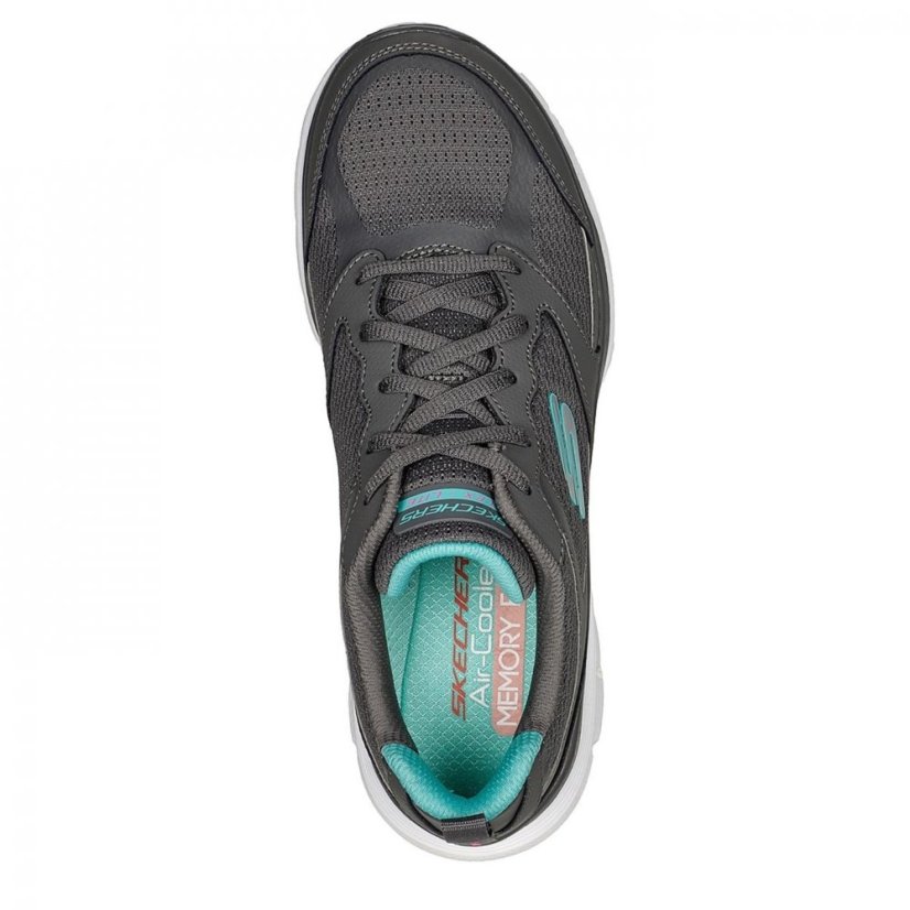 Skechers Flex Appeal 4 Active Flow Trainers Womens Grey/Aqua