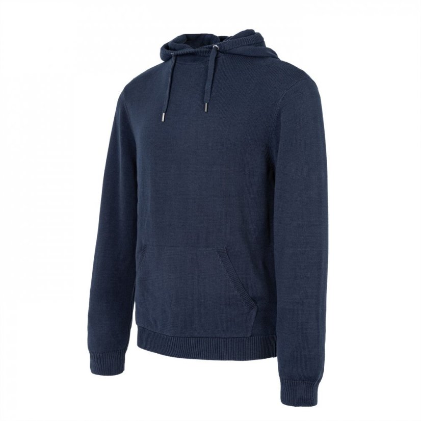 Firetrap Hooded Knit Jumper Mens Navy