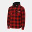 Lonsdale Men's Hooded Long Sleeve Sherpa Jacket Red/Black