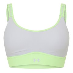 Under Armour Women's Infinity Medium Impact Sports Bra Lime/Mod Gray