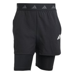 adidas Gym+ 2-in-1 pánske šortky Black/Black
