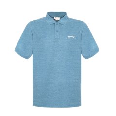 Slazenger Plain pánske polo tričko Denim Marl