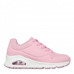 Skechers Uno Stand On Air Junior Girls Trainers Pink/White