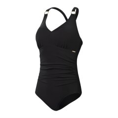 Speedo Womens Shaping V Neck 1 Piece Black