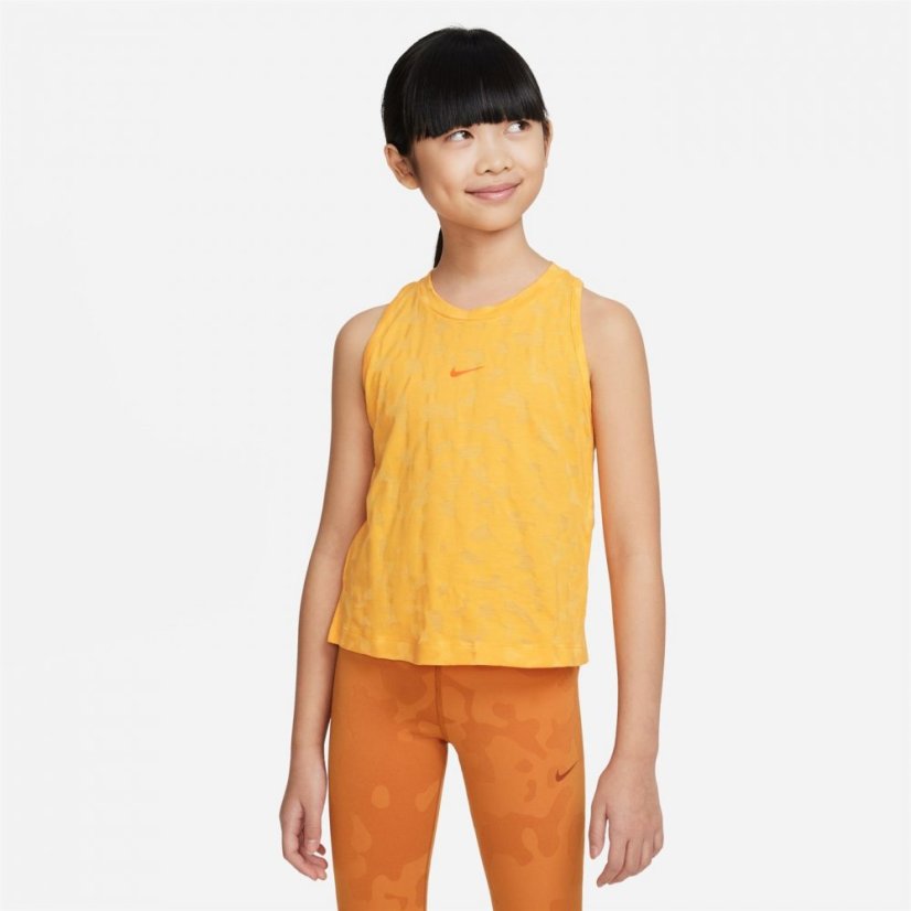 Nike Dri-FIT One Big Kids' (Girls') Training Tank Top Vivid Orange