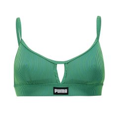 Puma Peek A Boo Bikini Top Green Combo