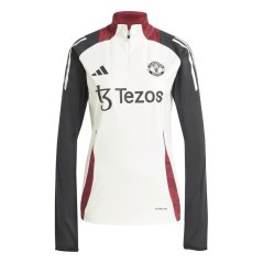adidas Women's Manchester United Trainer Licensed Tracksuit Top Off White/Black