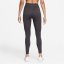 Nike One Seamless Front High-Waisted Leggings Womens Thunder Grey