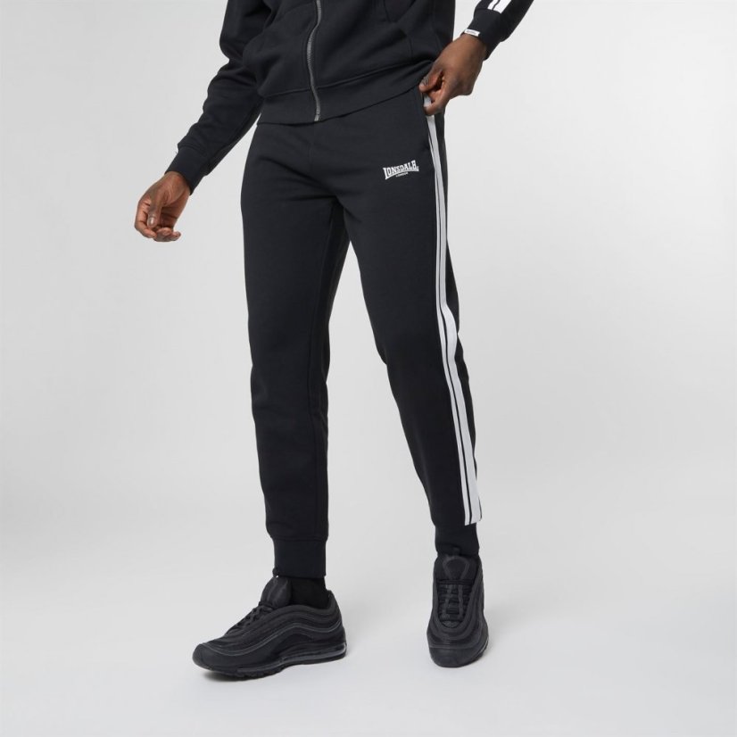 Lonsdale 2 Stripe Men's Joggers Black