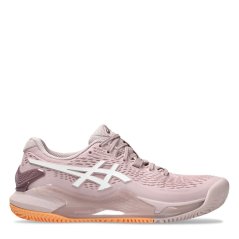 Asics Gel-Resolution 9 Clay Women's Tennis Shoes Watersh Ros/Wht
