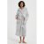 Linea Luxury Hooded Fleece Dressing Gown Grey