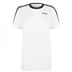 adidas Essentials 3 Stripe dámske tričko White/Black