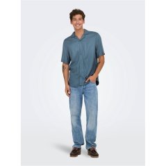 Only Men's Short-Sleeve Plain Shirt Stormy Weather