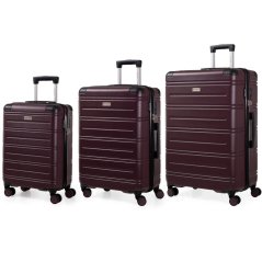 Pierre Cardin Lyon Hard Shell Suitcase Travel luggage Plum