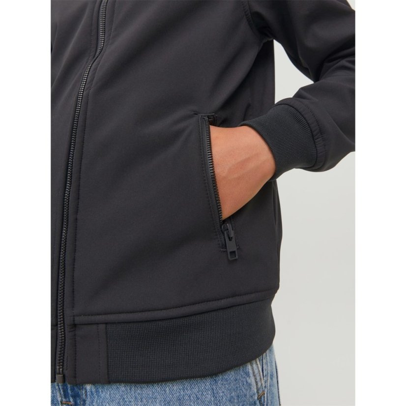 Jack and Jones Kids' Lightweight Durable Softshell Jacket Black