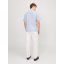 Jack and Jones Resort Linen Blend Short Sleeve Shirt Cashmere Blue