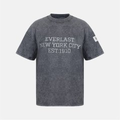 Everlast Men's NYC Logo Oversized T-Shirt Washed Grey