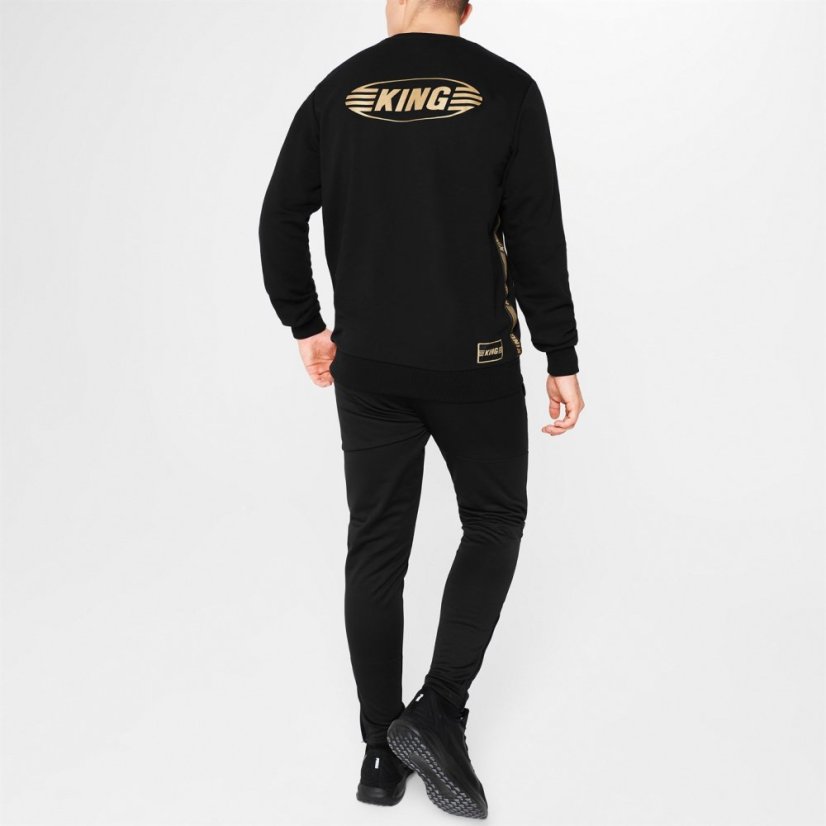 Puma King Tape Sweater Mens Black/Gold